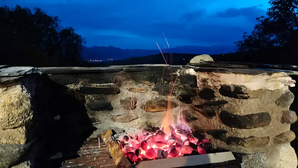 Barbacoa al jardí